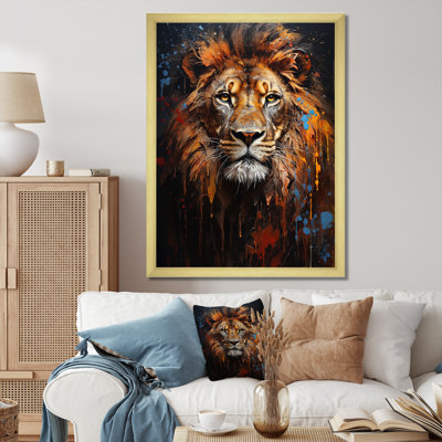Lion Portrait with I - Print