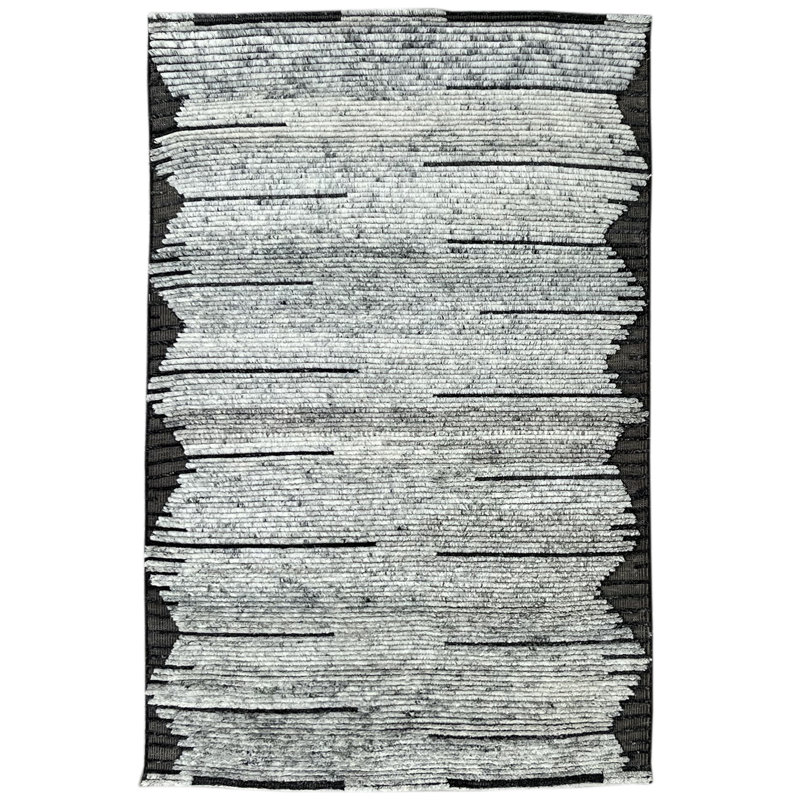 Tapis transitionnel en laine noué à la main Amara Majestic, Rectangle 8 pi x 10 pi