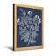 Plantes et fleurs, motif floral blanc sur toile bleu marine-1361088057-1361088060-1361088061