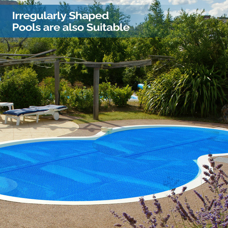 Winado 8 Mil 12 Ft. Housse solaire bleue ronde pour piscine, L 144 po x P 144 po
