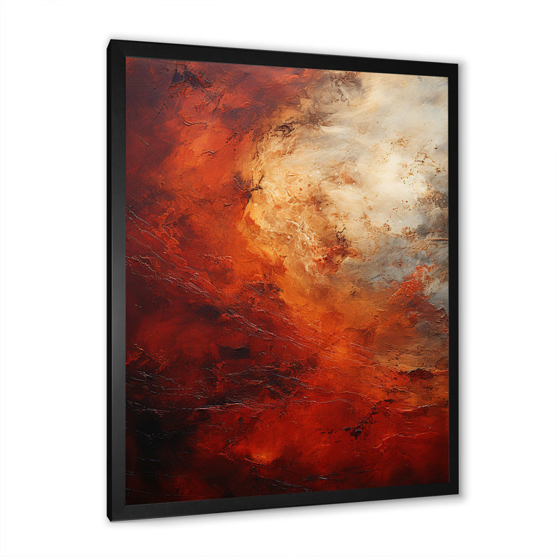 Maroon Mars Mystery Planète sur toile, Cadre simple noir, H 32 po x l 24 po x P 1 po