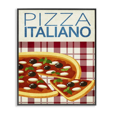 Giclée encadrée Classic Pizza Italiano, design par Kim Allen