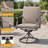 5-piece Outdoor Patio Dining Set, 4 Swivel Chairs With Removable Cushions & Round Metal Table With Umbrella Hole, All-weather Furniture For Backyard, Garden And Deck