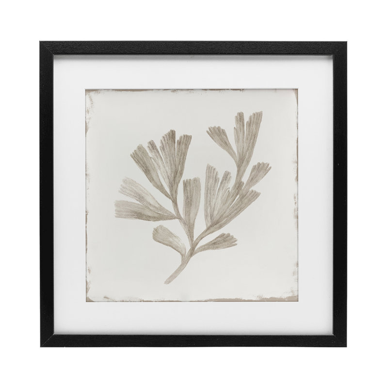 Coral Reef Drift, impression sous verre encadrée, design par Lily K., Cadre noir minuit, H 16 po x l 16 po