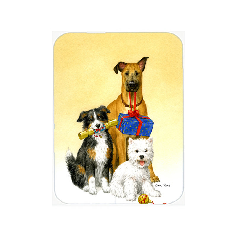 Planche à découper en verre East Urban Home Westie, Berger allemand et Aussie