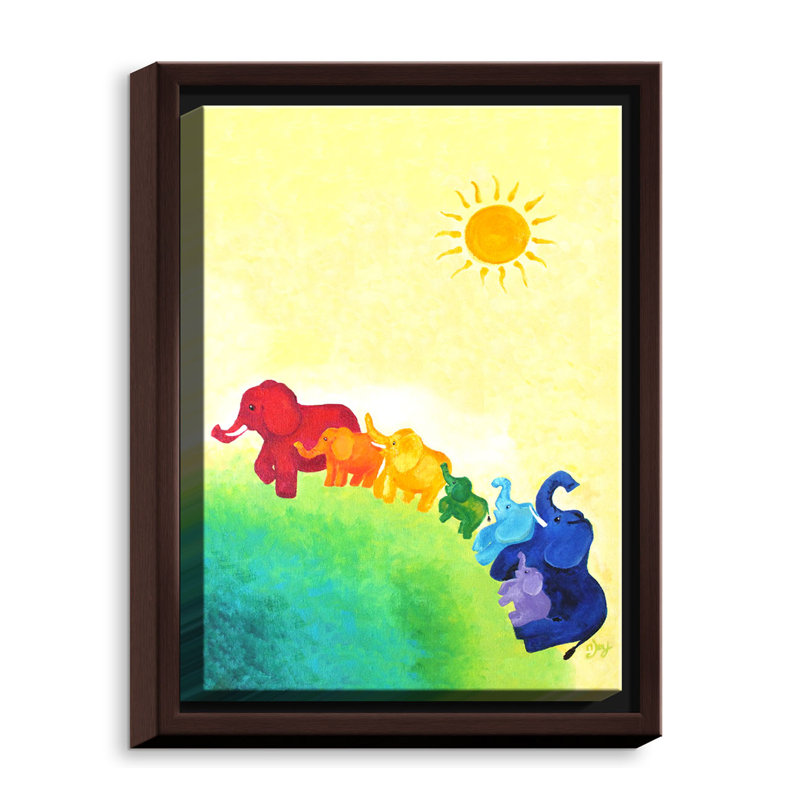 Ciel éléphant-reproduction d’art sur toile tendue, H 20 po x l 16 po x P 1,5 po, Toile tendue