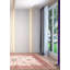 Tapis rose en laine noué à la main de conception unique 6 pi 7 po x 9 pi 6 po New Age
