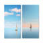 Blue Marine Sailboard Horizon - Ensemble de 2 décorations murales bord de mer-643328843-643328840