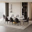Ensemble de table de salle à manger Terrile avec plateau en pierre frittée extensible 94,5 po et 8 chaises en similicuir-1979159871-1980904588