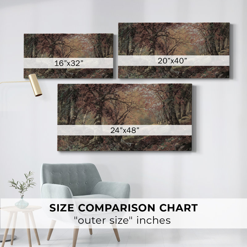 Série paysage - Dxxvii - Toile tendue avec châssis - Prêt à accrocher, H 24 po x l 48 po