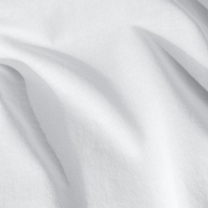 Organic Cotton Jersey Sheet Set, Queen Sheet Set + Fitted Sheet + 2 Pillowcases, White