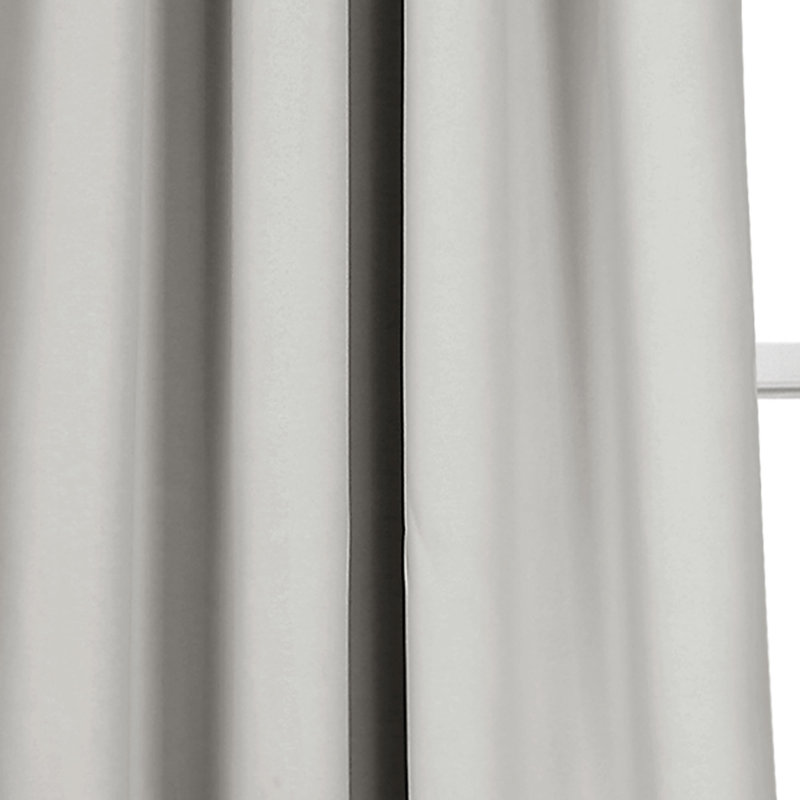 Insulated Blackout Curtain Pair, Light Gray, 52"W x 84"L