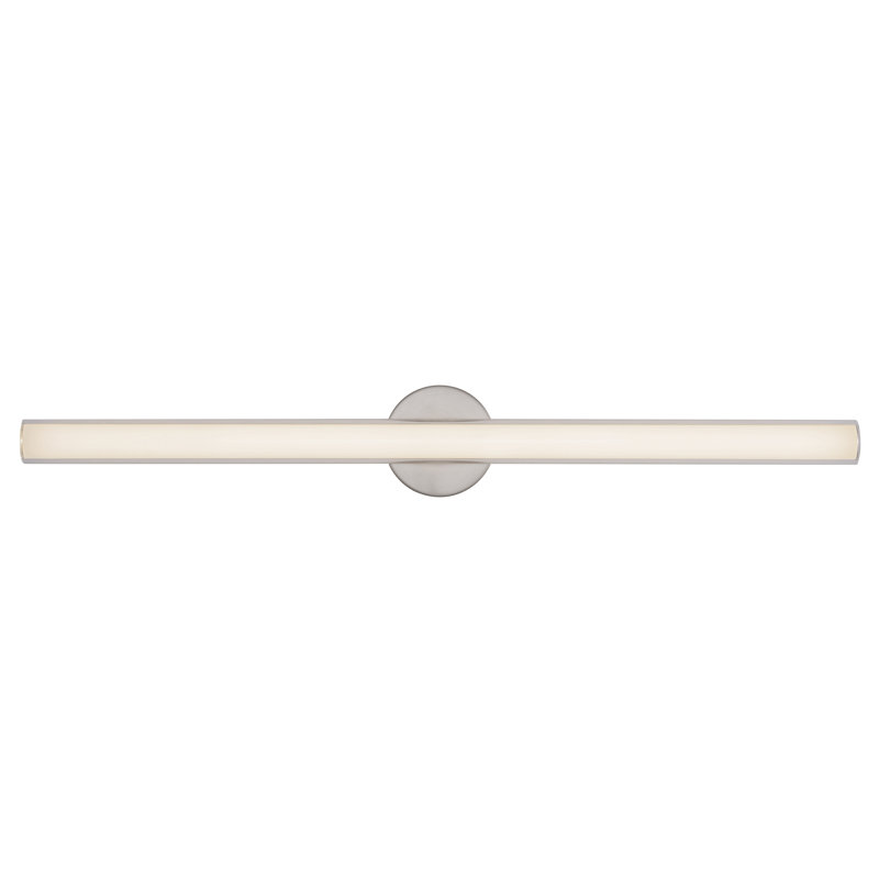 Tole 36-in Black dimmable LED Wall Sconce, Nickel