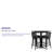 30'' Round Laminate Table Set with X-Base and 4 Ladder Back Metal Barstools-58203005-58203006