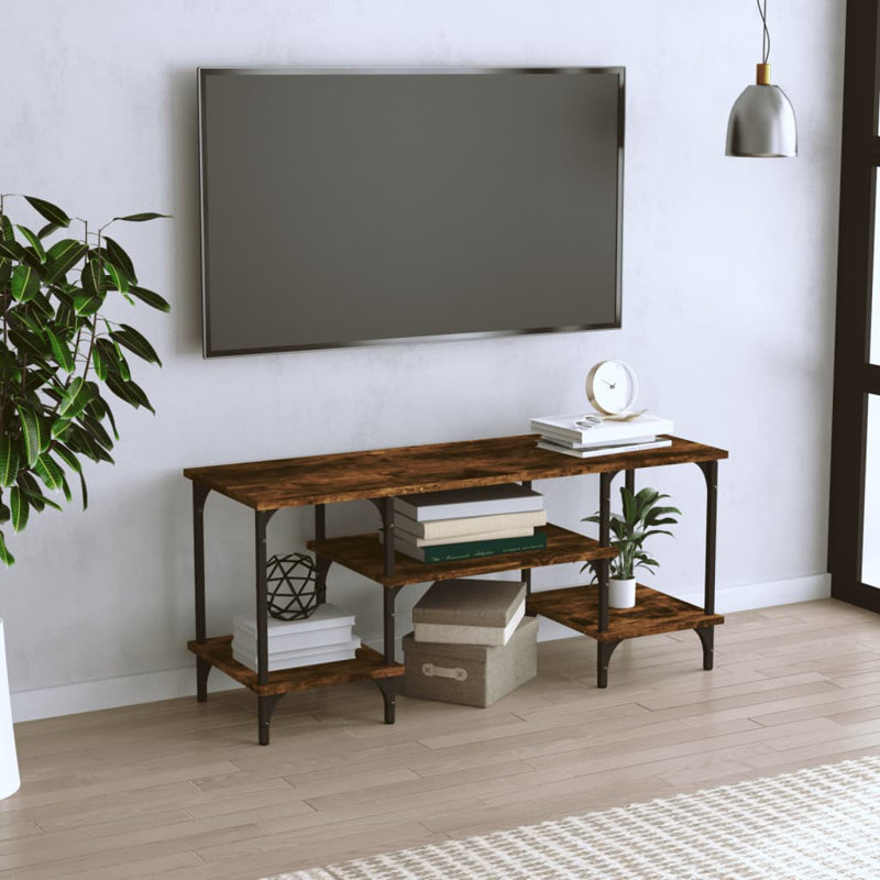 Affonso Unfinished TV Stand for TVs up to 32", Smoked Oak