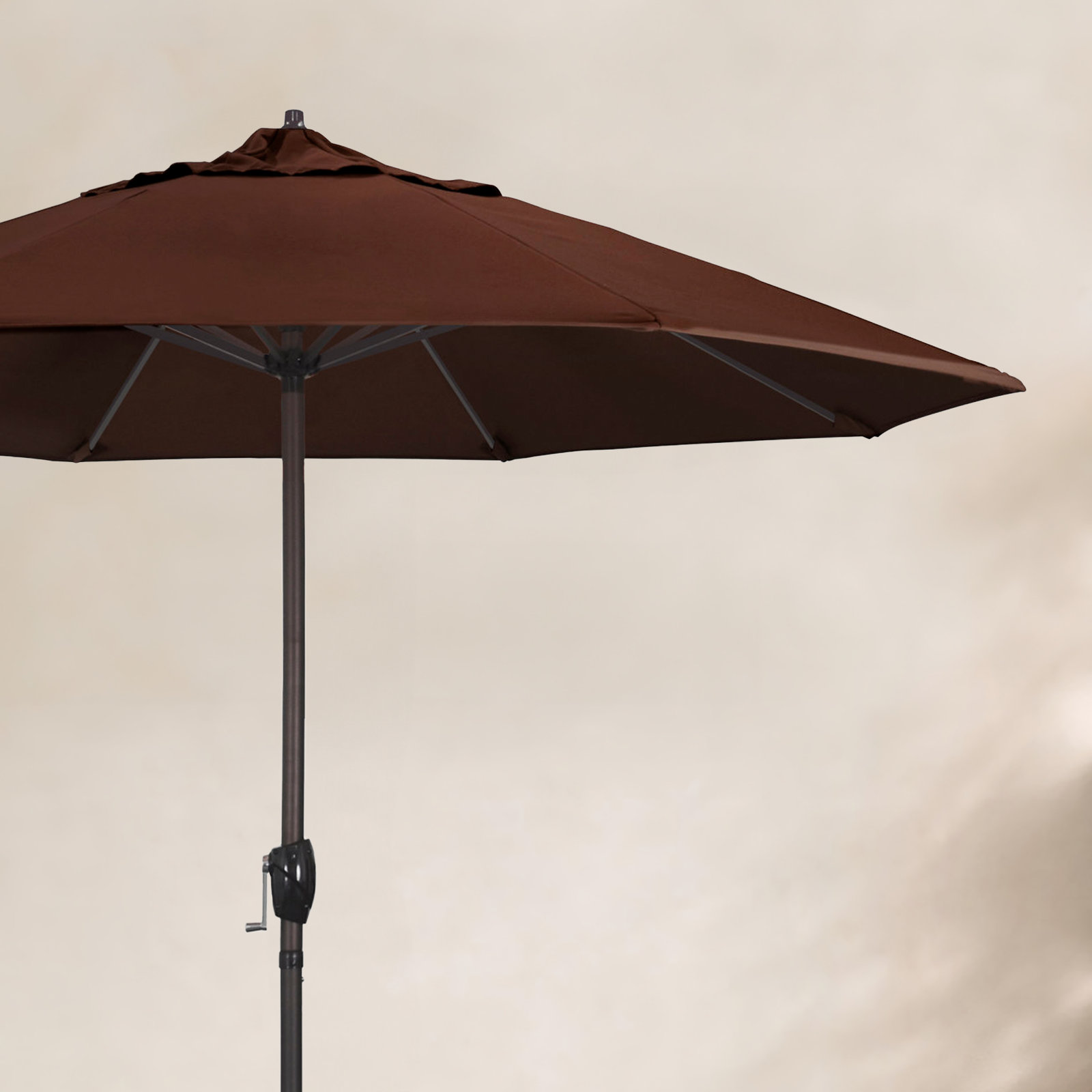 9' Market Sunbrella Umbrella, Canvas Bay Brown Sunbrella® Canvas