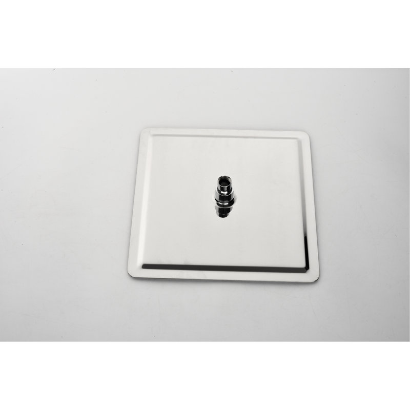 Luxury Bathroom Rainfall Shower - Wall Mounted Faucet In White Brass Material Rain With Easy Maintenance