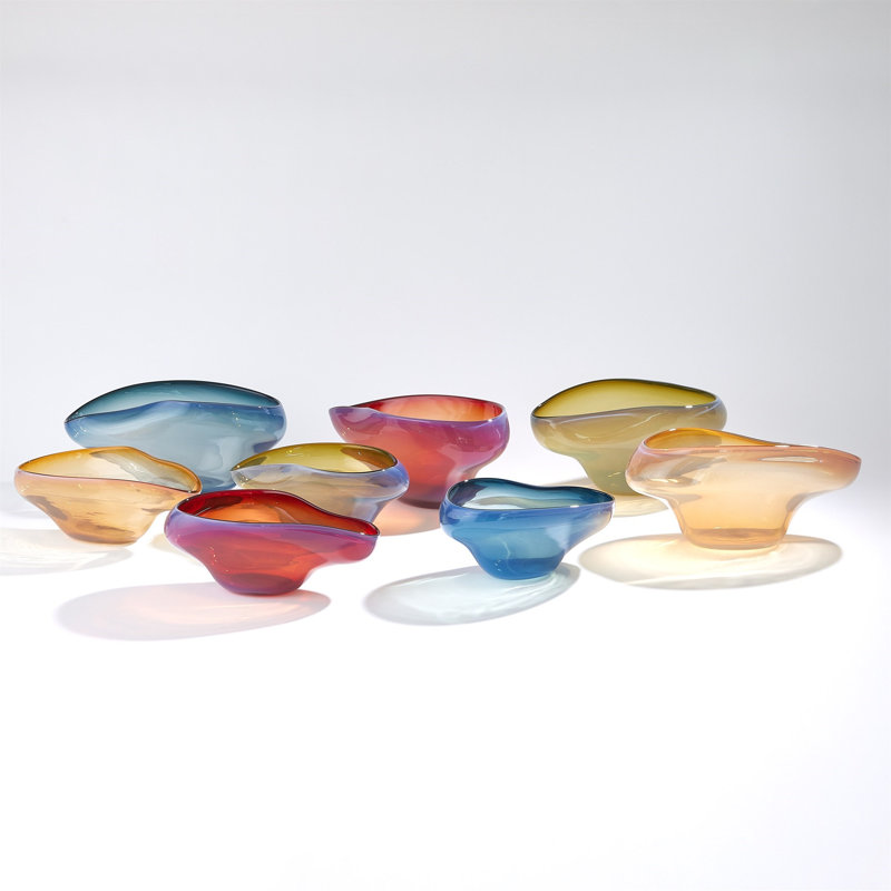Harmony Bowl, 5.5" H x 13.25" W x 8.25" D, Cloudy/Dark Blue