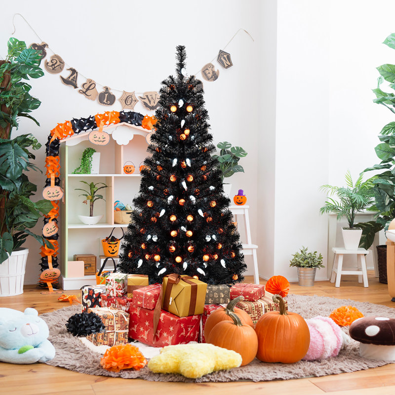 Arbre de Noël artificiel illuminé 4,5 pi avec 6 modes d'éclairage The Holiday Aisle®