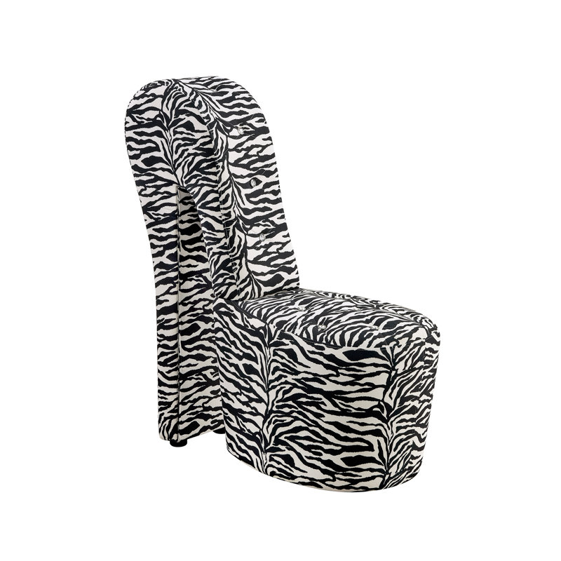 Chaise longue en velours 39,5 po Steller, Zebra