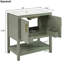 Meuble-lavabo de salle de bain avec lavabo en céramique et rangement polyvalent