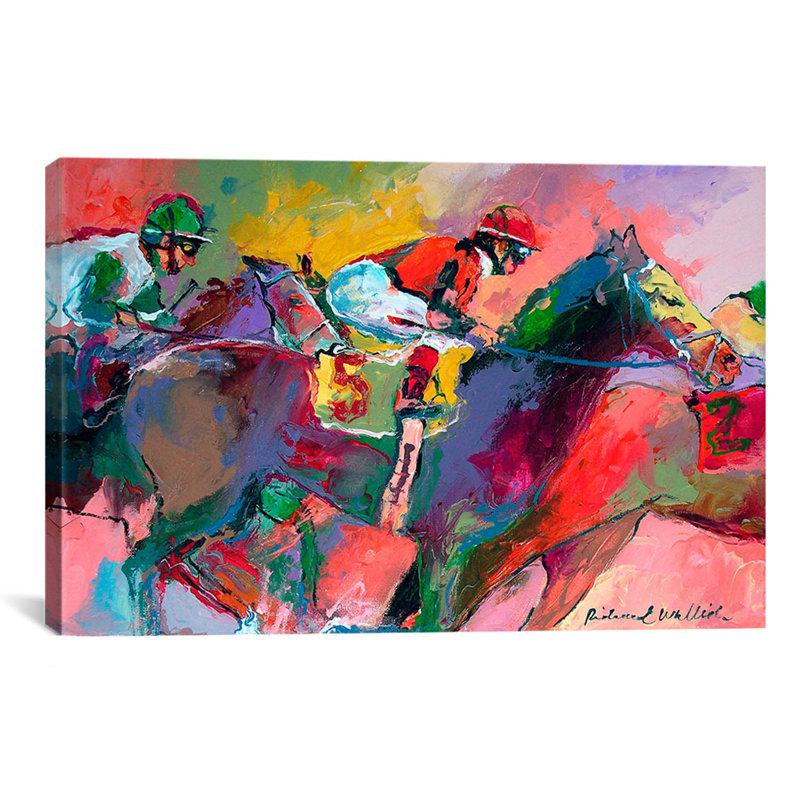 « course 2 » par richard wallich, reproduction d’art sur toile, H 12 po x l 18 po x P 1,5 po, Toile tendue, Pas de tapis