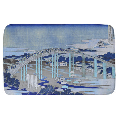 Tapis de bain antidérapant rectangle Japanese Bridge