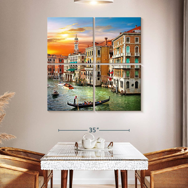 Bâtiments et gondoles Nicci Venice, H 45 po x l 45 po