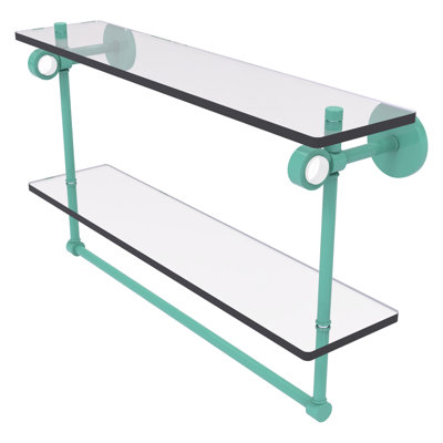 Tablette flottante 2 pièces avec barre à serviettes Clearview