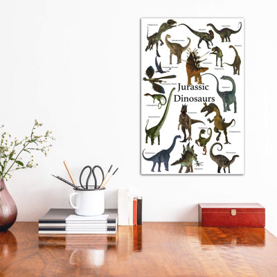 Affiche de dinosaures préhistriques pendant la période jurassique par Corey Ford - impression d'art graphique
