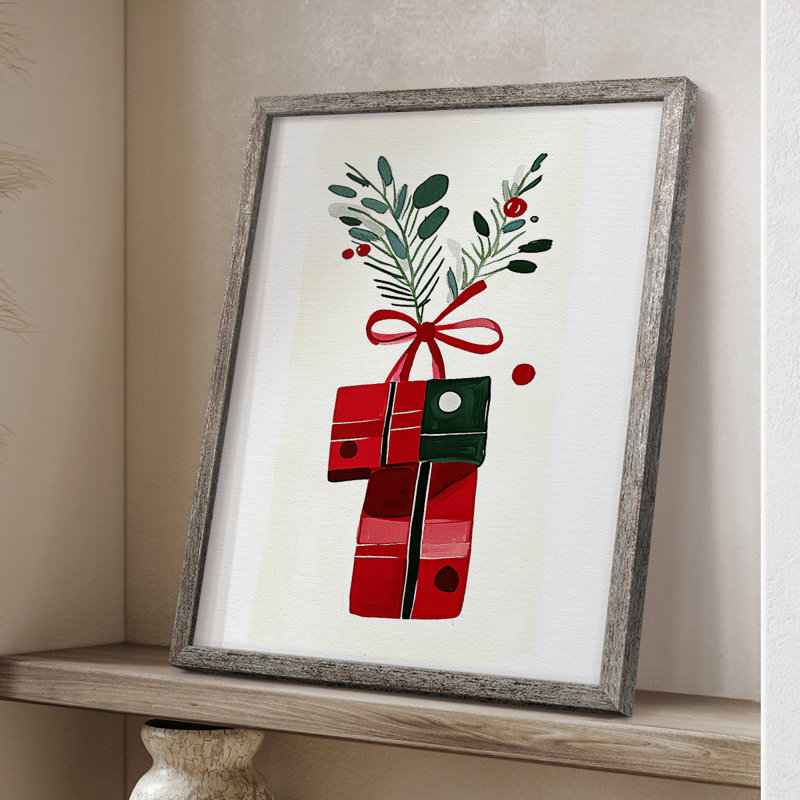 «Christmas Holiday Art» DCCCLXIX, reproduction d'art encadrée - bois massif XMA171535, H 15 po x l 12 po