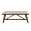 Meuble de salle à manger moderne en bois à finition brune avec siège rembourré en tissu 1pc
