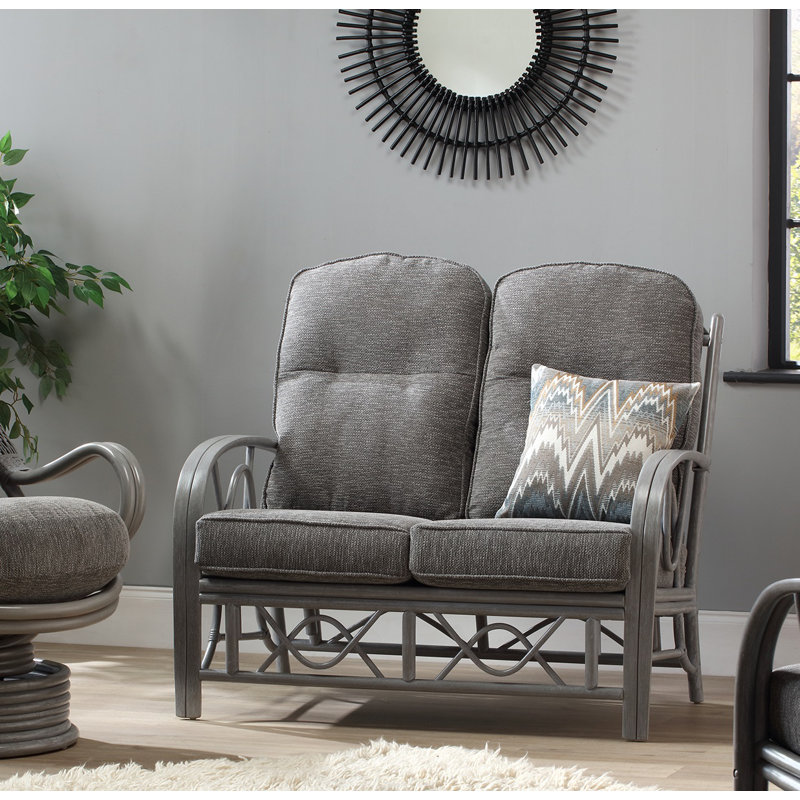 Nadeen 2 Seater Sofa, Slate Grey, Chenille, Grey