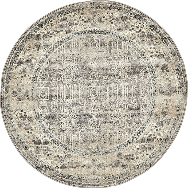 Linz Ikat Indoor Rug, Round 7'3"
