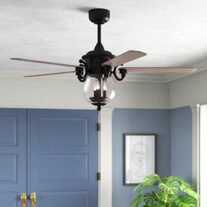 52'' Donaldson 5 - Blade Standard Ceiling Fan with Remote Control and Light Kit Included