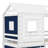 Yaraghi Bunk Wood House Bed with Tent-363034505-363034484