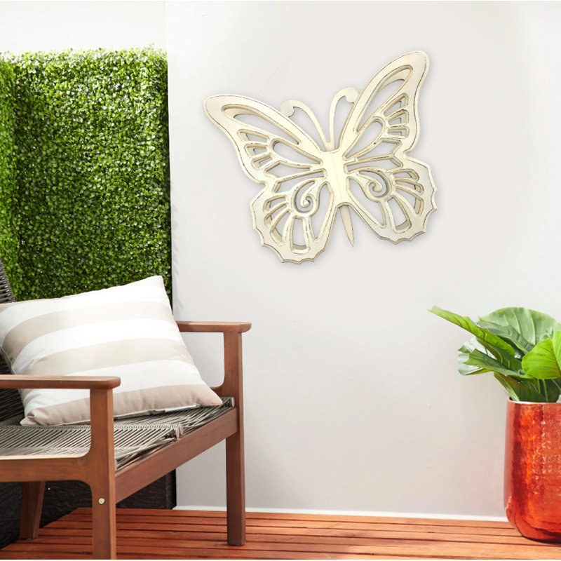 Décoration murale papillon, Crème