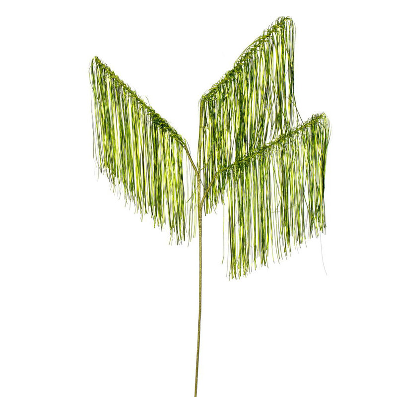 36" Tinsel Icicle 3-Tip Spray 3/Pack, Green