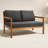 Lanie 53" Eucalyptus Outdoor Loveseat-369343243