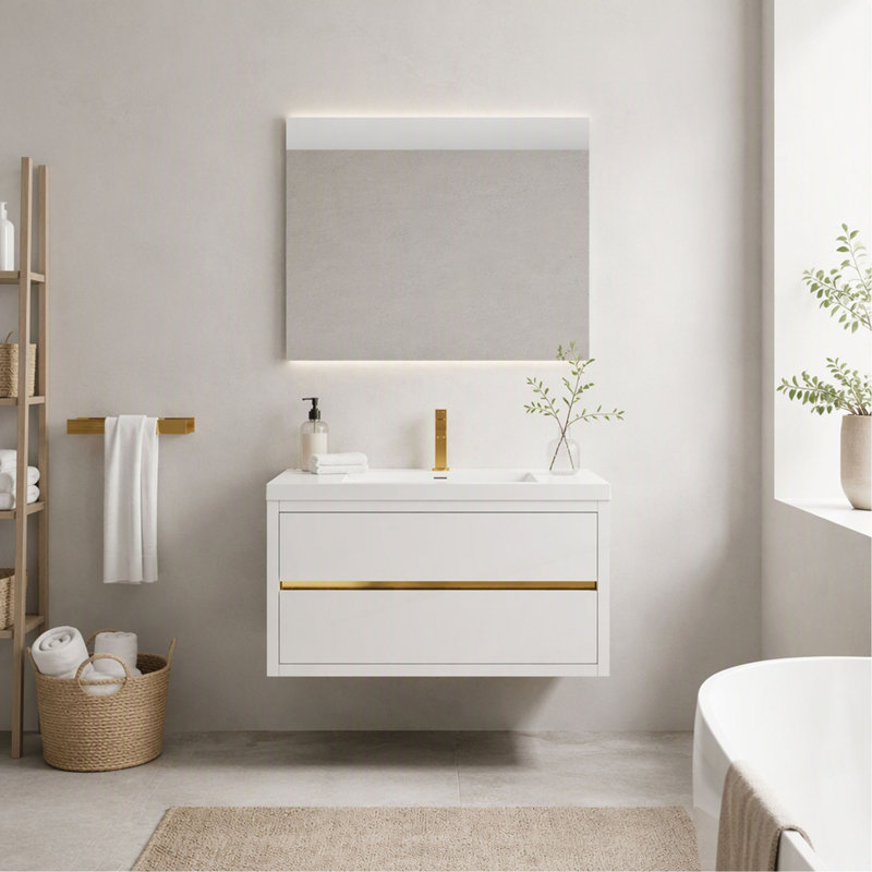 Wall Mounted Single Double With Resin Top