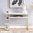 Patrisa 44.8" Modern Console Table with Storage and Faux Marble Veneer Top