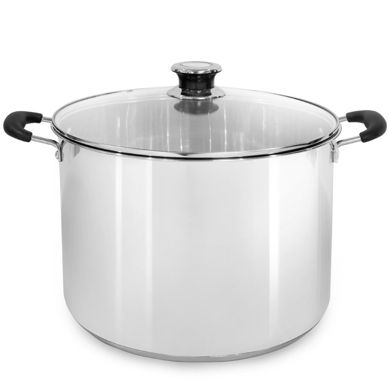 20-Quart Silver Stainless Steel Water Bath Canner Pot