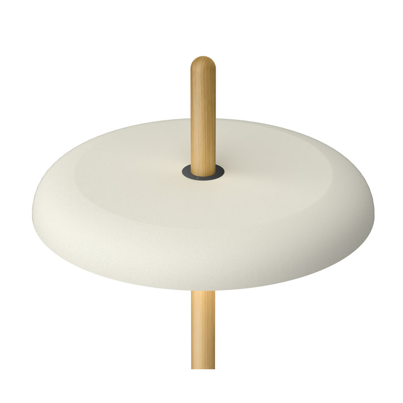 Nivél Floor Lamp, White Oak, White