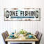 «Gone Fishing», impression sur toile-438635271