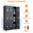 3 Tier, 9 Section Metal Lockers Armoire with 18 Hooks