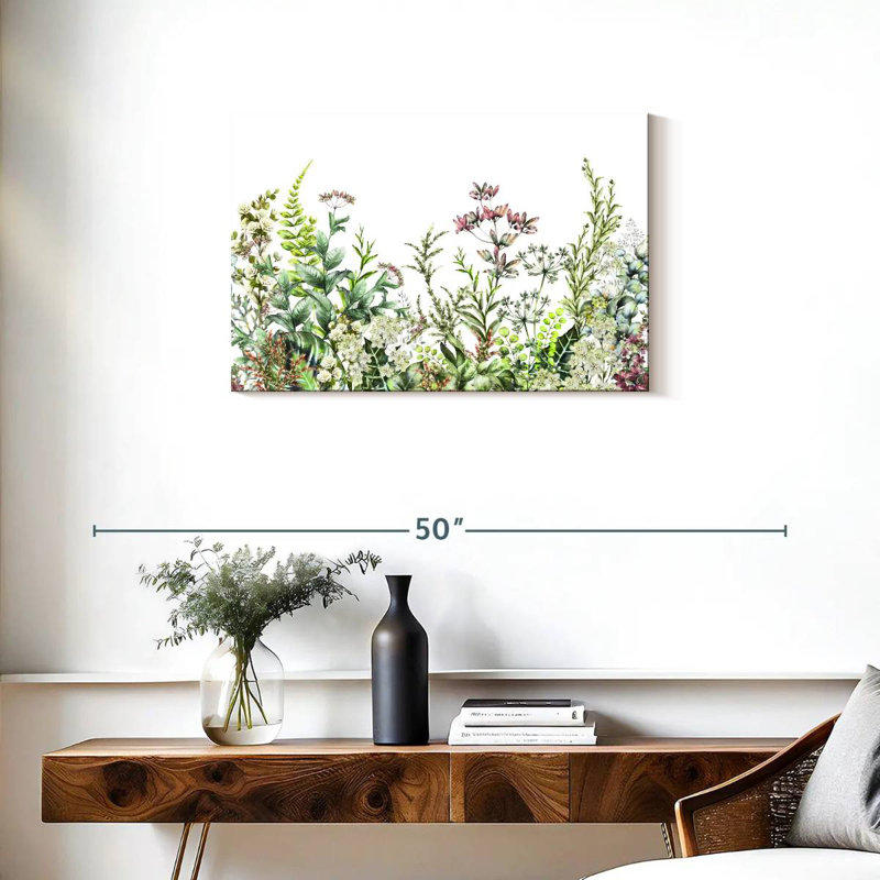 Harnek herbes et fleurs sauvages, H 20 po x l 30 po