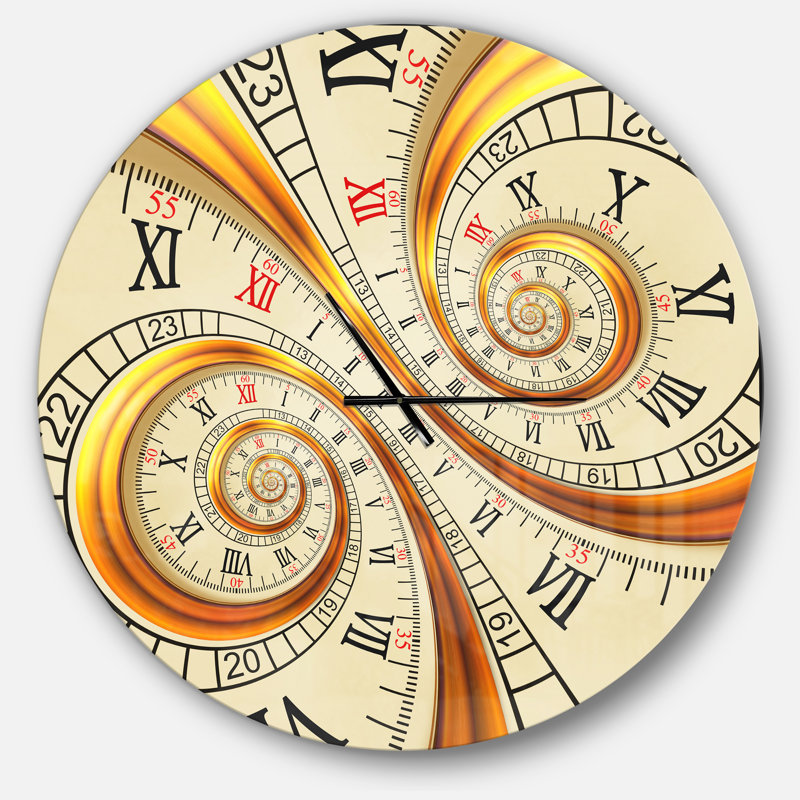 Horloge murale moderne en métal argenté, Grand