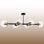 Luminaire suspendu linéaire en verre 6 lumières-478537859-478537858