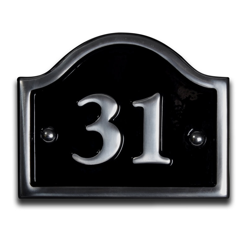 Jaclynn 11.5cm H Reflective Metal House Number, 31