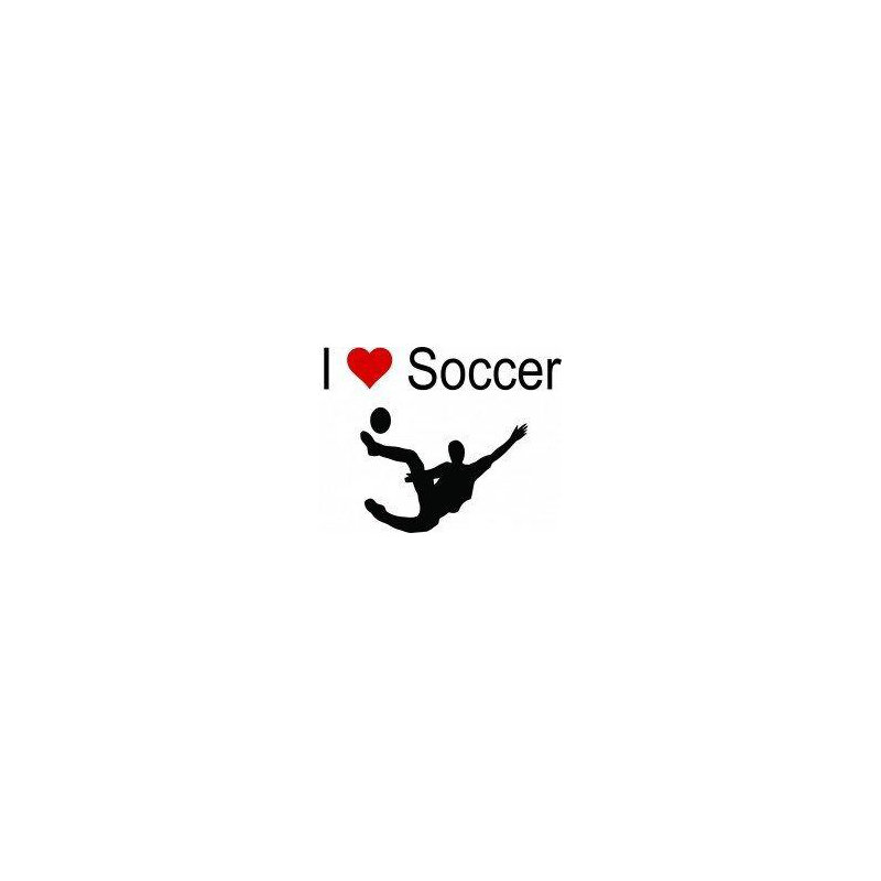 Décalcomanie murale football i love